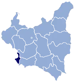 Description de l'image Poland Voivodeships adminstrative division 1930 Silesian Voivodeship.svg.