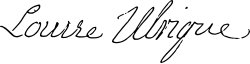 Signature de Louise-Ulrique de Prusse