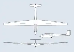 Description de l'image Schleicher ASK 21 Three-view.svg.