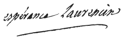 signature de Jean Espérance Blandine de Laurencin