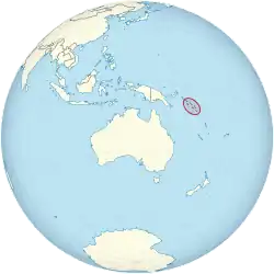 Description de l'image Solomon Islands on the globe (Oceania centered).svg.