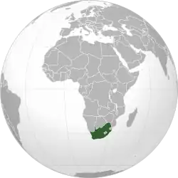 Description de l'image South Africa (orthographic projection).svg.