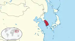 Description de l'image South Korea in its region.svg.