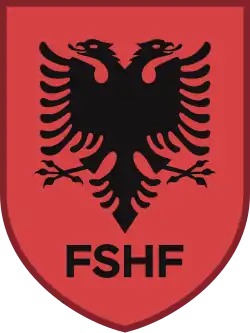 alt=Écusson de l' Équipe d'Albanie