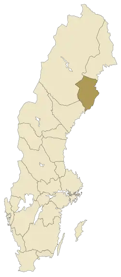 Localisation de Västerbotten