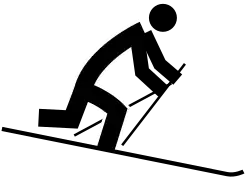 Description de l'image Telemark skiing logo.svg.