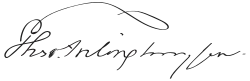 signature de Theodore Frelinghuysen