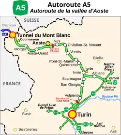 Image illustrative de l’article Autoroute A5 (Italie)