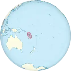 Description de l'image Vanuatu on the globe (Polynesia centered).svg.
