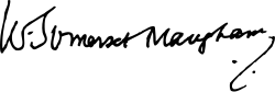signature de William Somerset Maugham