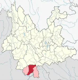 Localisation de Jǐnghóng