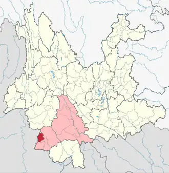 Localisation de Xīméng wǎzú Zìzhìxiàn