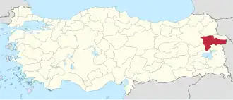 Localisation de Ağrı