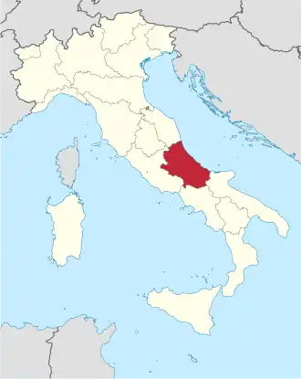 Localisation de Abruzzes et Molise