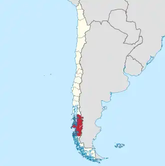 Localisation de Région d'Aysén