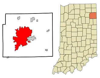 Localisation de Fort Wayne