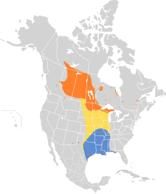 Description de l'image Ammodramus leconteii map.svg.