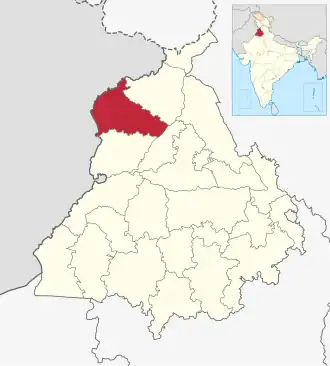 Localisation de District d'Amritsar