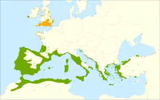 Description de l'image Arbutus unedo range.svg.