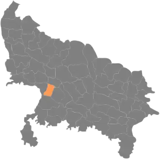 Localisation de District d'Auraiya औरैया जिला
