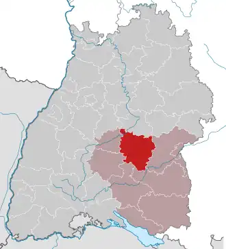 Localisation de Arrondissement de Reutlingen