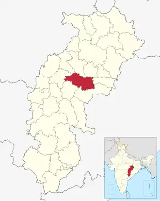 Localisation de District de Baloda Bazar