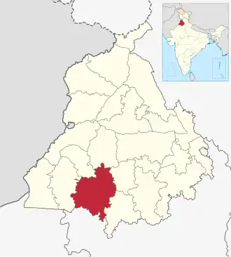 Localisation de District de Bathinda