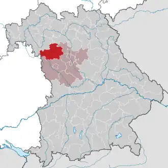 Localisation de Arrondissement de Neustadt an der Aisch-Bad Windsheim