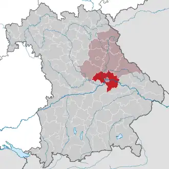 Localisation de Arrondissement de Ratisbonne