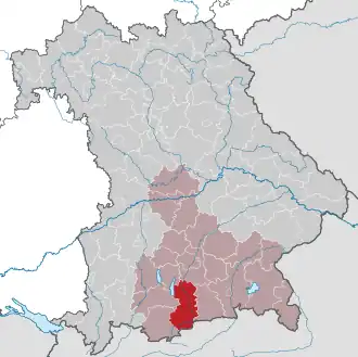 Localisation de Arrondissement de Bad Tölz-Wolfratshausen
