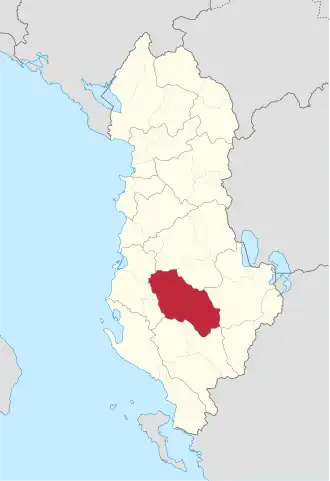 Localisation de Préfecture de Berat