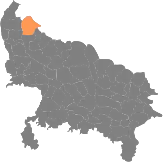 Localisation de District de Bijnor बिजनौर ज़िला