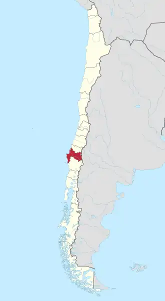 Localisation de Région du Biobío