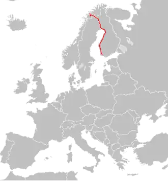 Itinéraire de la route européenne 8