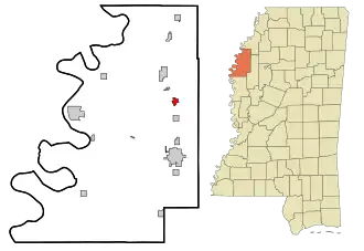 Localisation de Mound Bayou