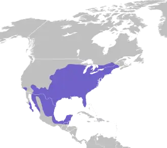 Description de l'image Cardinalis cardinalis map.svg.
