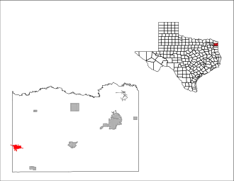 Localisation de Hughes Springs