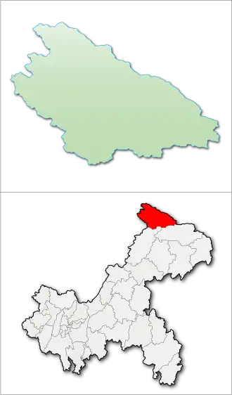 Localisation de Chéngkǒu Xiàn