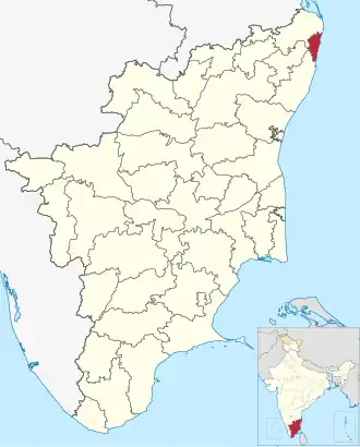 Localisation de District de Madras