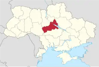 Localisation de Oblast de Tcherkassy