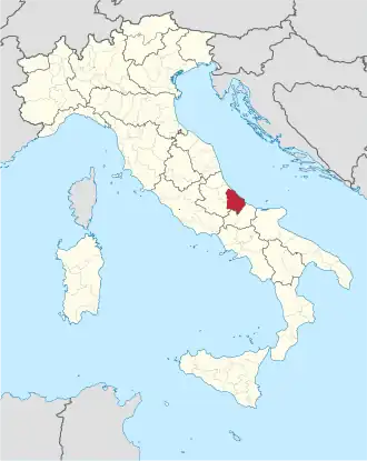 Localisation de Province de Chieti