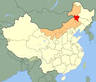 Localisation de Ligue de Xing'an