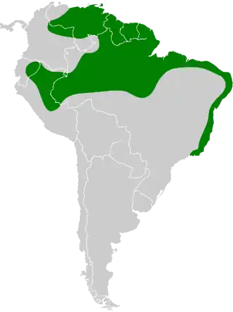 Description de l'image Chlorestes notata map.svg.