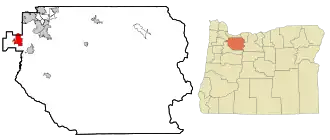 Localisation de Wilsonville, Oregon