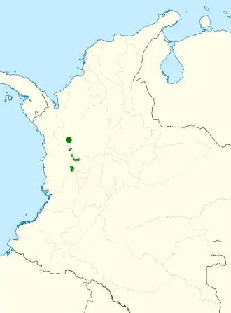 Description de l'image Coeligena orina map.svg.