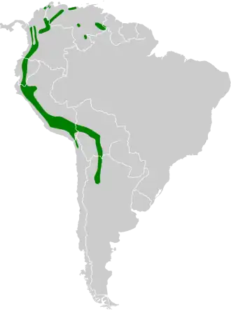 Description de l'image Colibri coruscans map.svg.