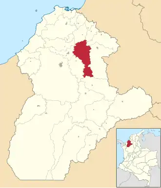 Localisation de Ciénaga de Oro