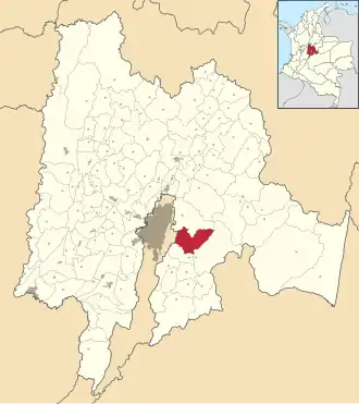 Localisation de Choachí