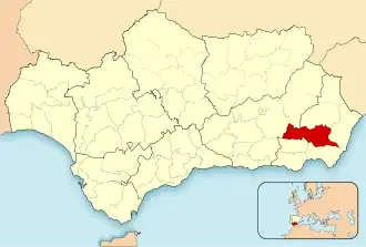 Localisation de Filabres-Tabernas