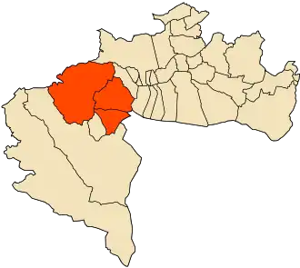 Localisation de Daïra d'Ouled Djellal